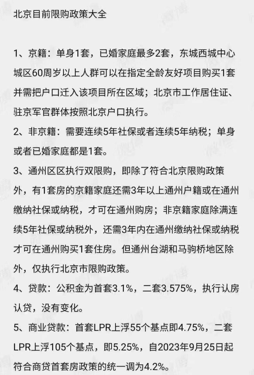 北京购房政策最新动态及全面解读