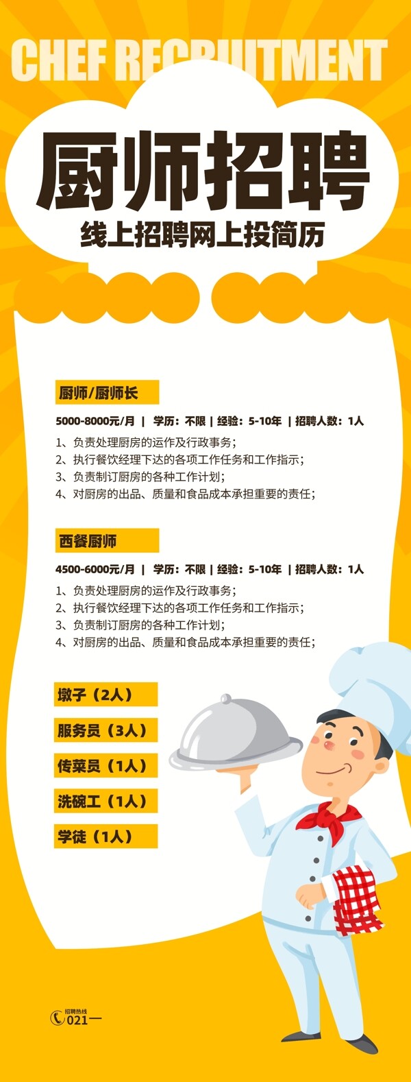 铜梁厨师招聘网最新招聘动态发布